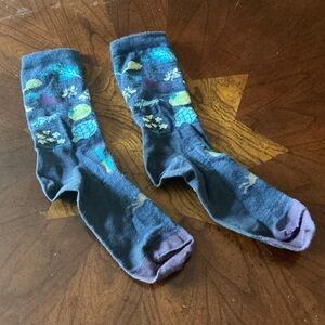 Blue and Purple Patterned - Garden Spring Socks
